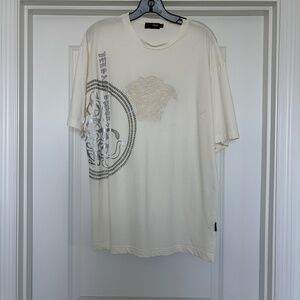 Mens Vintage Genuine VERSACE super quality Pre-Owned WHITE T-Shirt XL Rare